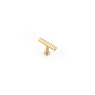 STIRLING KNOB 50'T' SATIN BRASS (CASTELLA)
