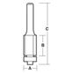 TRIM BIT FLUSH 12 PCD TIPS, 1/2 SHK