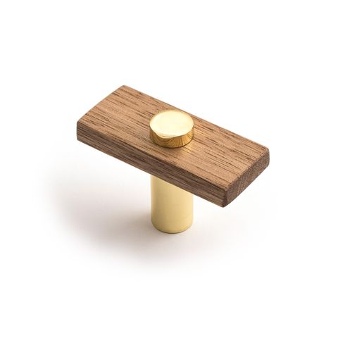 MADERA KNOB 50MM TAS OAK/POLISHED GOLD (CASTELLA)