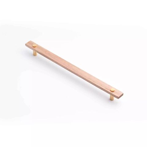 MADERA HANDLE 288MM TAS OAK/POLISHED GOLD (CASTELLA)