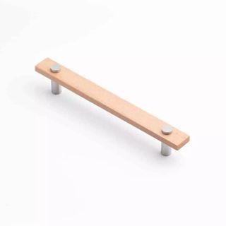 MADERA HANDLE 160MM EURO BEECH/SATIN CHROME (CASTELLA)