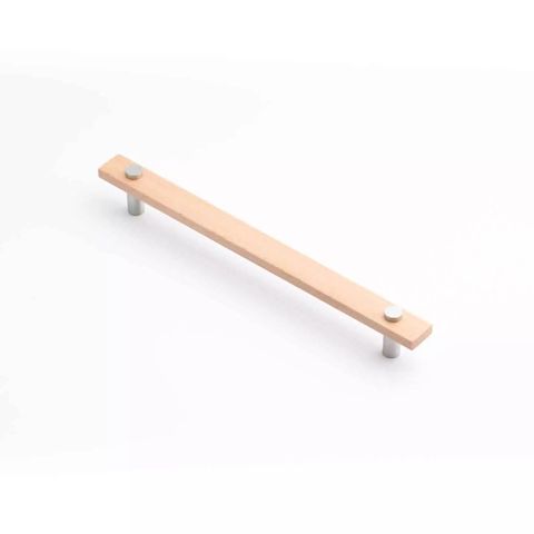 MADERA HANDLE 224MM EURO BEECH/SATIN CHROME (CASTELLA)