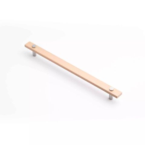 MADERA HANDLE 288MM EURO BEECH/SATIN CHROME (CASTELLA)