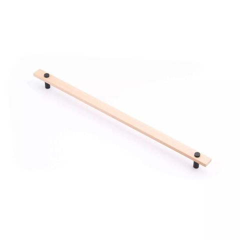 MADERA HANDLE 416MM EURO BEECH/MATTE BLACK (CASTELLA)
