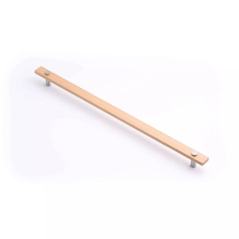 MADERA HANDLE 416MM EURO BEECH/SATIN CHROME (CASTELLA)