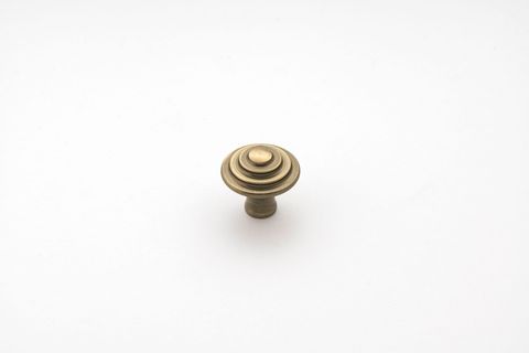 BENTLEIGH KNOB 38MM BRUSHED ANTIQUE BRASS (CASTELLA)