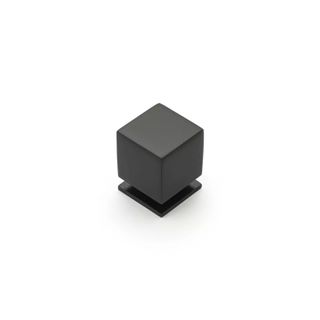 CUBE KNOB 25MM MATT BACK (CASTELLA)