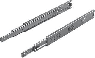 HAFELE 550MM B/B RUNNER FULL EXTENSION SIDE MOUNT (BLACK GALVANISED)