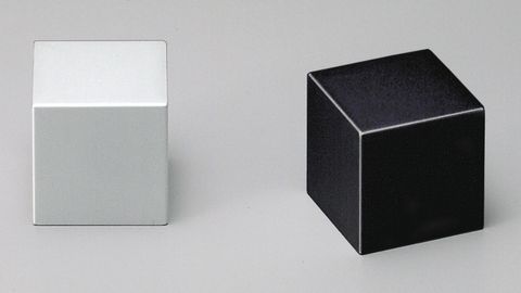 CUBE KNOB 25MM BLACK ANODISED