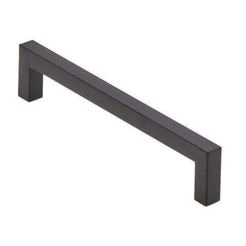 HANDLE SQ MATT BLACK 8X128MM