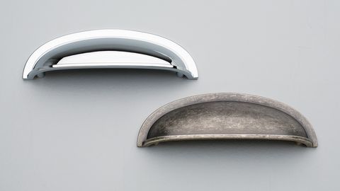 BRISTOL SHELL HANDLE 96MM SATIN CHROME