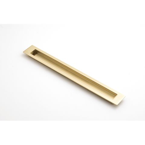 SLIDE 300MM FLUSH PULL - SATIN BRASS (CASTELLA)