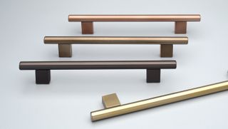 EIBAR HANDLE 12MMØ STAINLESS STEEL 256MM WITH C TO C 192MM COPPER POWDER COAT