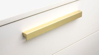 SQUARE HOOK 96MM C TO C 107MM O/A BRUSHED BRASS