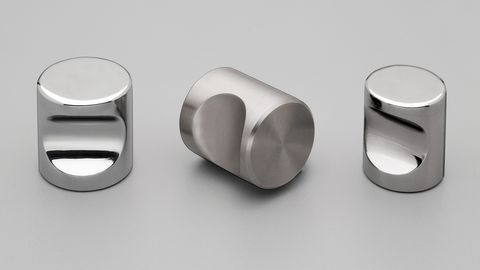 CYLINDER KNOB SATIN STAINLESS