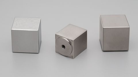 CUBE KNOB POLISHED STAINLESS
