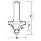 2 FLUTE BEADING BIT WITH BALL BEARING