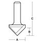 VEE GROOVE BIT 31.3 X 90 DEG TCT 1/2 SHK