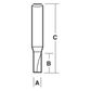 ROUTER BIT STRAIGHT 12.7MM