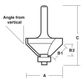 CHAMFERING BIT 45 DEG 2 FLT 1/S SHK W/BEAR