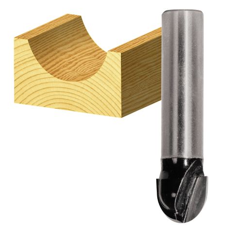 2 FLUTE CORE BOX BIT 38MM TCT, 1/2 SHK