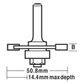 2 FLUTE SLOT CUTTER WITH BALL BEARING GUIDE 2.8MM