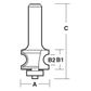 BULL NOSE RADIUS BIT 17/64 RAD TCT, 1/2 SHK