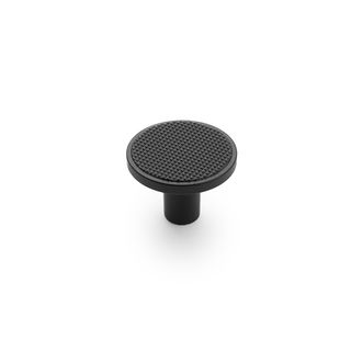 MONACO KNOB 30MM ROUND MATT BLACK (CASTELLA)