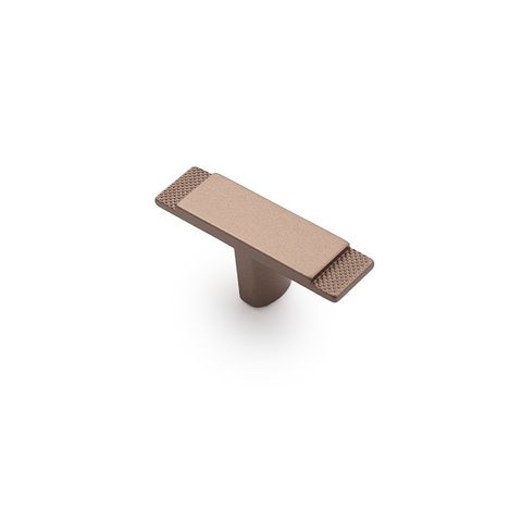 MONACO KNOB 'T' 60MM MATT ROSE GOLD (CASTELLA)
