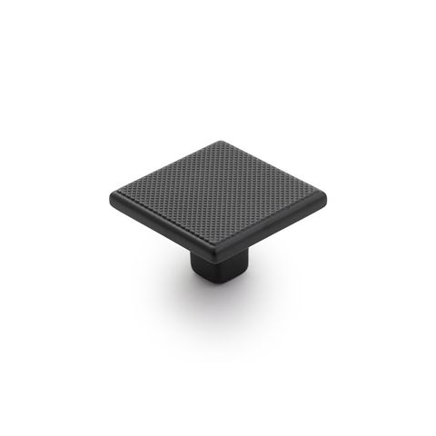 MONACO KNOB 35MM SQUARE MATT BLACK (CASTELLA)