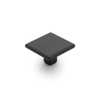 MONACO KNOB 35MM SQUARE MATT BLACK (CASTELLA)