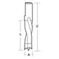 DOWEL DRILL BIT LEFT HAND 5MM, 70MM TCT