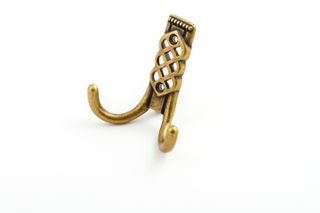 VENETIAN HOOK 86MM DOUBLE ANTIQUE BRASS (CASTELLA)