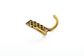 VENETIAN HOOK 86MM DOUBLE ANTIQUE BRASS (CASTELLA)