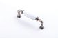 MANOR HANDLE 96MM WHITE/ PEWTER (CASTELLA)