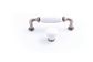 MANOR HANDLE 96MM WHITE/ PEWTER (CASTELLA)