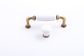 MANOR HANDLE 96MM WHITE/ANTIQUE BRASS (CASTELLA)