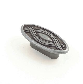 NOUVEAU KNOB 32MM OVAL ANTIQUE BRASS (CASTELLA)