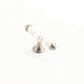 ESTATE KNOB WHITE/BRUSHED NICKEL