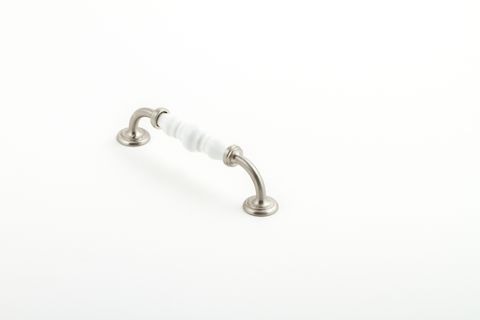 ESTATE HANDLE WHITE/BRUSHED NICKEL