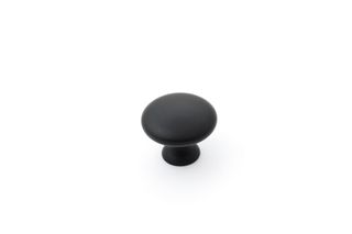 SHAKER KNOB 30MM PLAIN MATT BLACK (CASTELLA)