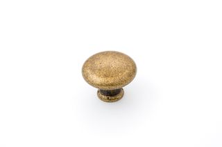 SHAKER KNOB 35MM PLAIN ANTIQUE BRASS (CASTELLA)