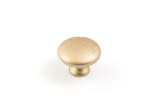 SHAKER KNOB 35MM PLAIN SATIN BRASS (CASTELLA)