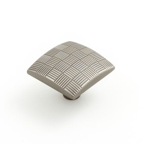 TESSELATE KNOB 34MM BRUSHED TIN (CASTELLA)