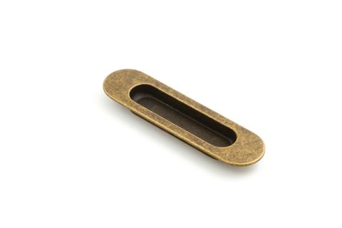 FLUSH PULL 150MM FLUSH ANTIQUE BRASS (CASTELLA)