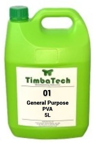 TIMBATECH 01E WOODWORKING PVA 5L - WHITE (302)
