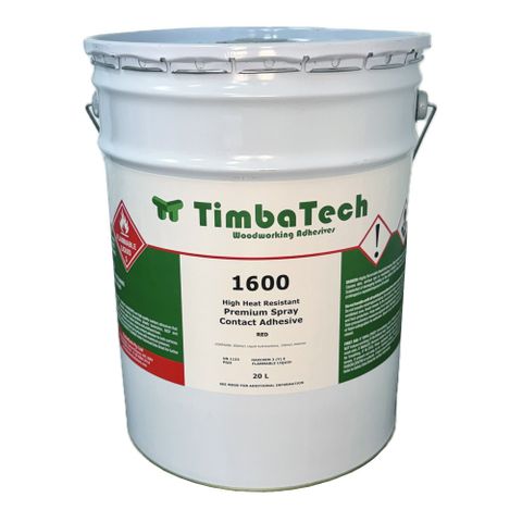 TIMBATECH 1600 HIGH HEAT-RESISTANT PREMIUM SPRAY CONTACT RED 20L (203)