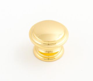 SOVEREIGN KNOB 30MM FLUTED GOLD PLATED (CASTELLA)