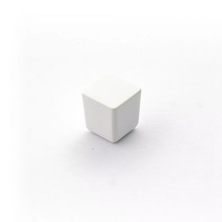 URBANE KNOB 25MM SQUARE MATT WHITE (CASTELLA)