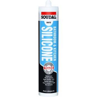 SOUDAL BATHROOM & KITCHEN SILICONE WHITE 300ML